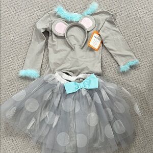 Pottery Barn Kids Mouse tutu Costume 3 pcs